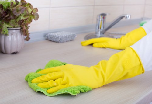 Dust and stains being removed from curtains