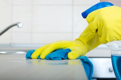 Deep upholstery cleaning process in Chingford with fabric care tools